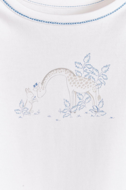 This beautiful short sleeve bodysuit from our Colette & Joa collection is made with the softest Pima Cotton.  Perfect for a playtime occasion.  Pair it with any of our sweatpants or overalls for the perfect look. Composition: 100% Peruvian Pima Cotton.  Made in Peru.  Machine washable.