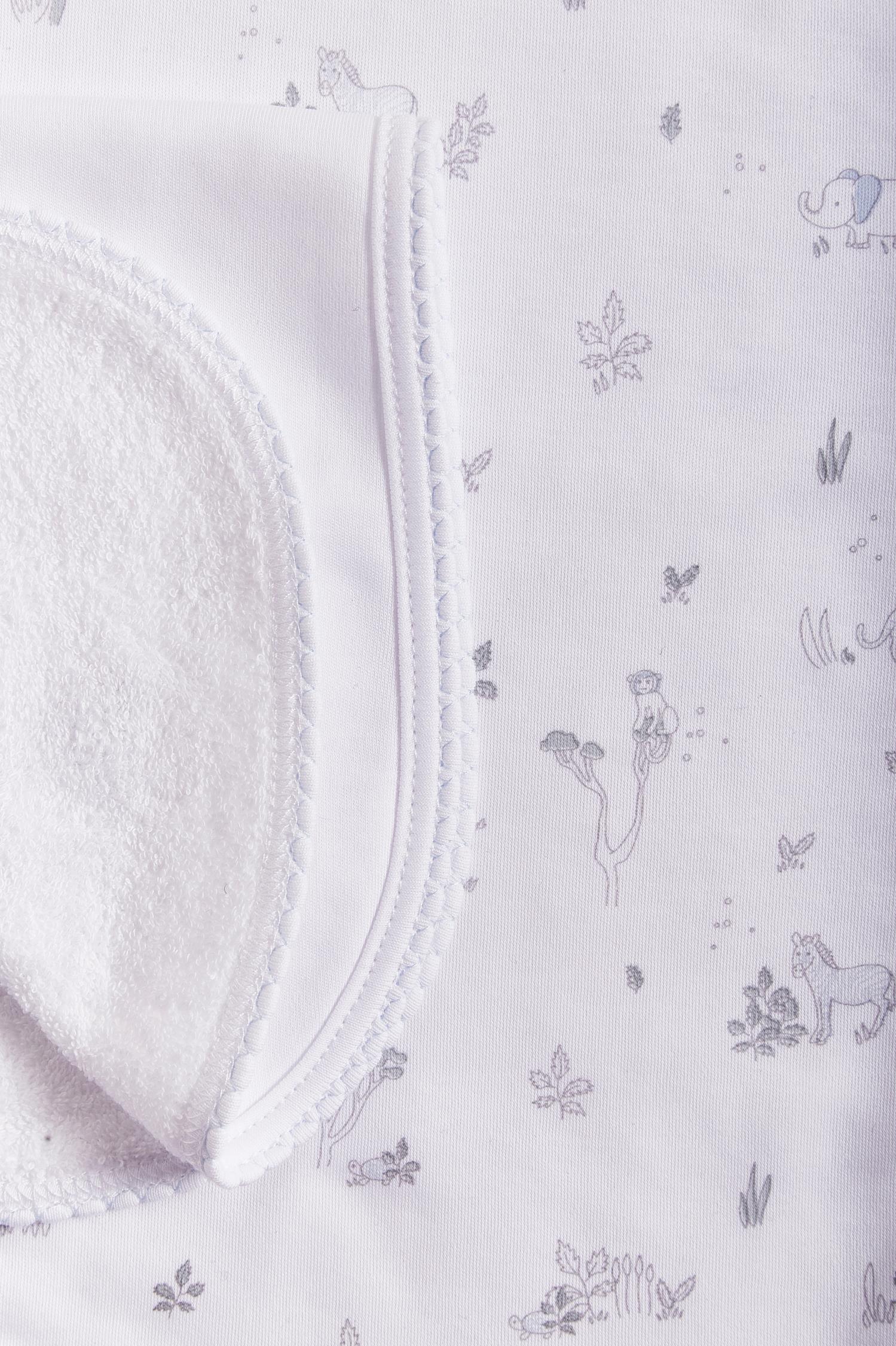 Protect your clothes after feeding with this set of two cute and ultra soft burp clothes!  Two Pima cotton burp clothes of approx. 18 cm x 36 cm, one with full print and the other one plain white with two embroidered giraffes.  Reverse side has absorbent towel for extra comfort. This product is a MUST have! Composition: 100% Pima Cotton.  Made in Peru.  Machine washable. 