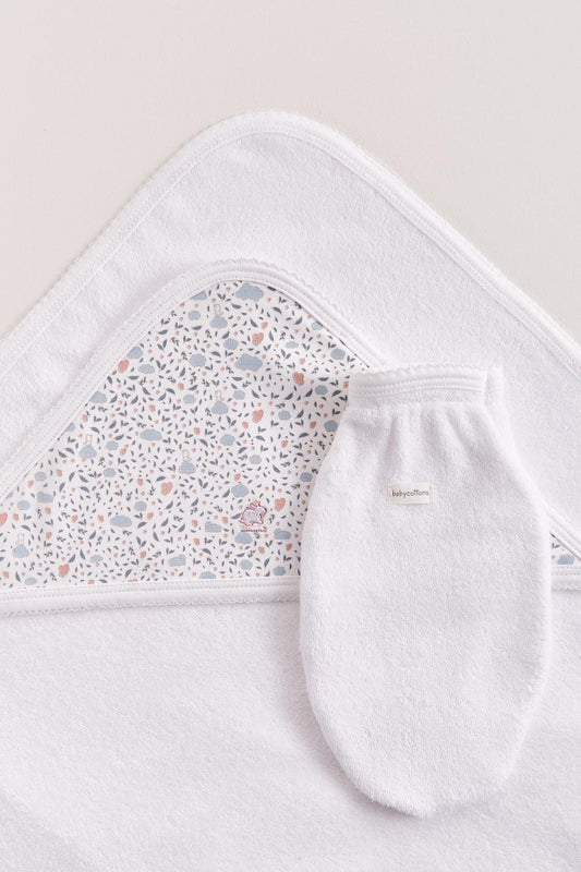 Girl Fall in Love Hooded Towel with Mitt